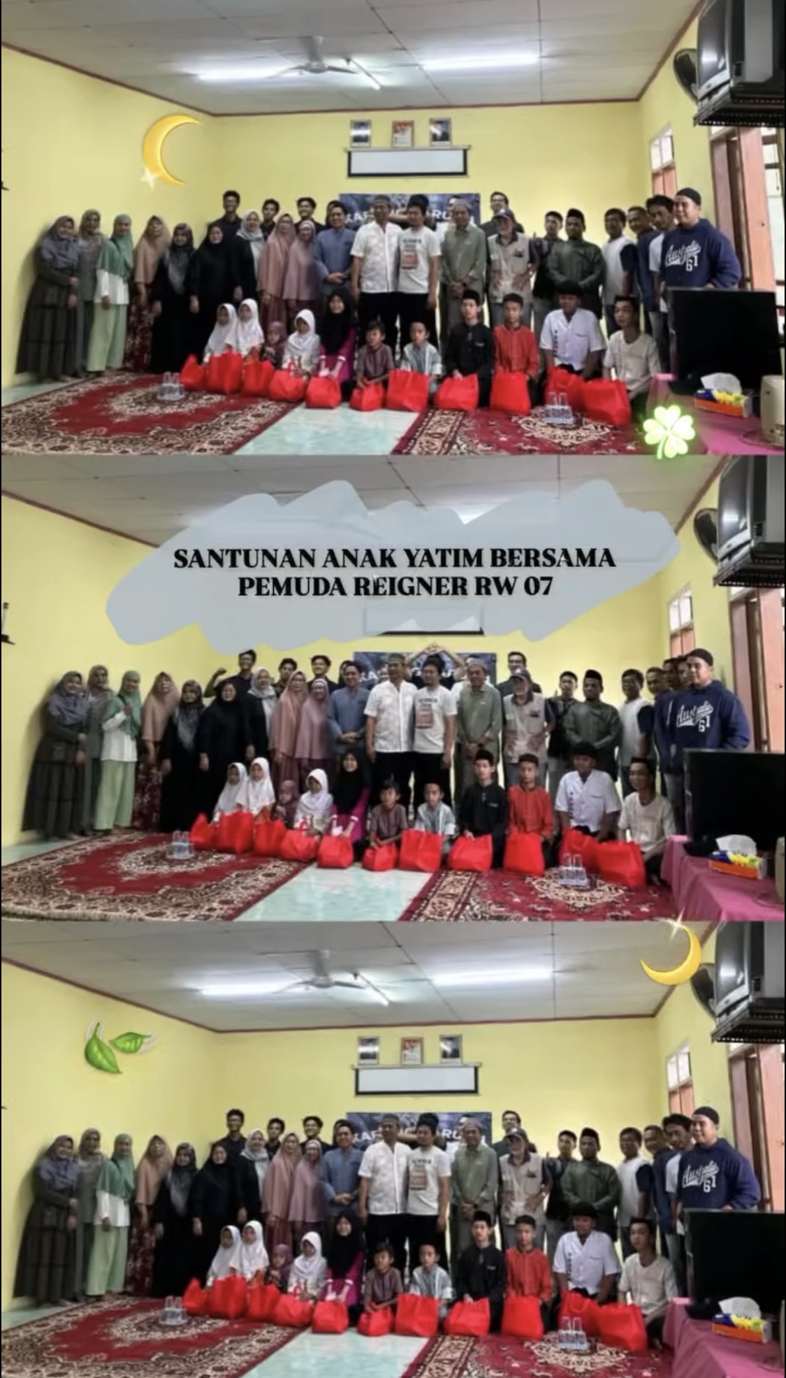 Santunan anak yatim bersama Karang Taruna 